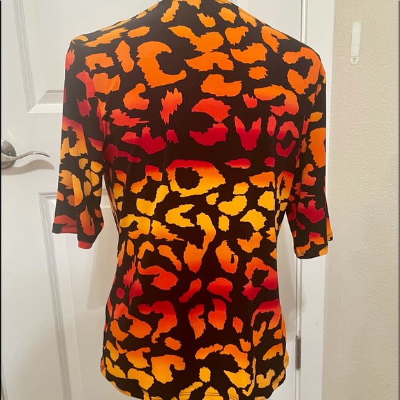 Grace 3/4 sleeve draped neck top - Picture 2 of 5